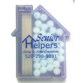 Peppermint Flavor Mints & Toothpicks w/ House Shaped Case